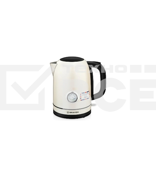 Чайник электрический BRAYER BR1005YE . 2200Вт, STRIX, сталь окраш, термометр,роз.