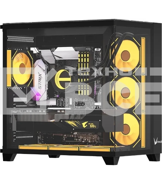 Компьютерный корпус Aerocool / Formula Crystal Z9 FLOE черный без БП ATX 2xUSB3.0 audio bott PSU
