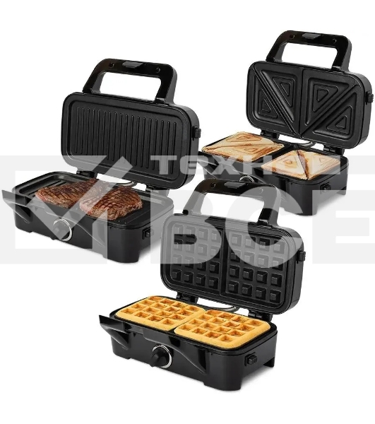 Вафельница Kitfort КТ-1674 1200Вт черный/серебристый