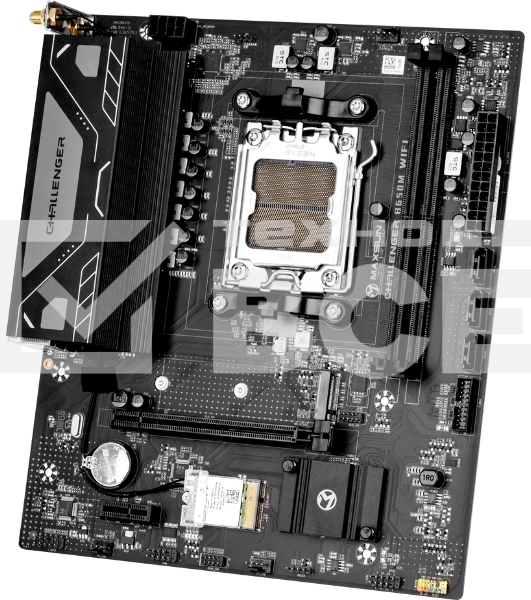 Материнская плата MAXSUN MS-Challenger B650M WIFI, AM5, B650, 2*DDR5, 3*SATA3, M.2, 4*USB 3.2, 2*USB 2.0, 1*PCIEx16, 1*PCIEx1, DP+HDMI, mATX