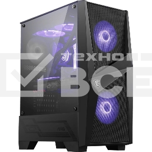 Компьютерный корпус MSI MAG FORGE 100M / mid-tower, ATX, tempered glass side panel / 2x RGB 120mm & 1x 120mm fans inc. / MAG FORGE 100M