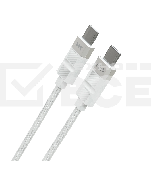 Дата-кабель MORE CHOICE (4620202555007) K87aa 2м USB 3.0A PD60W для Type-C Type-C- 2м, белый