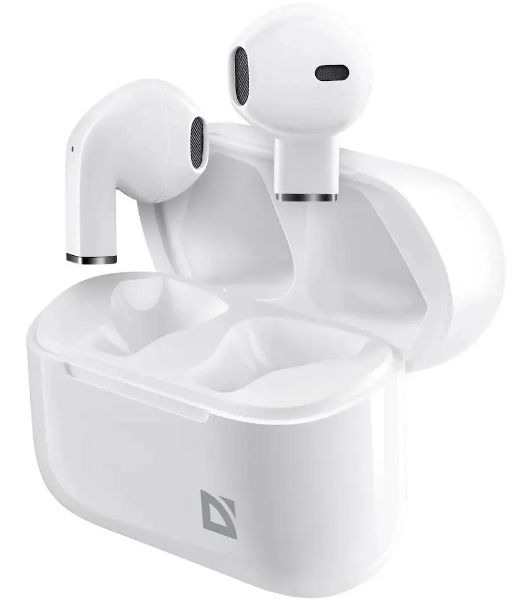 Гарнитура беспроводная DEFENDER (63955) Twins 955 белый, TWS, Bluetooth