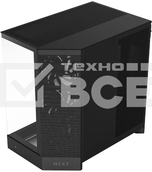Компьютерный корпус без блока питания Case NZXT H9 Flow RGb+ (2025), Midi-Tower, TG, 6x140мм RGb + 1x120мм RGb, 2xUSB-A 3.2 + 1xUSB-C 3.2, E-ATX, ATX, mATX, mITX черный