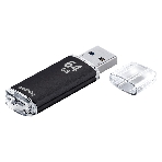 Флешка USB SmartBuy V-CUT black (SB64GbVC-K), 64Gb, USB 2.0, R/W 25/15, черный, фото3