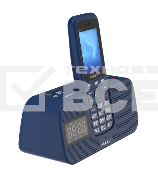 Телефон Maxvi RT-03 blue + док-станция