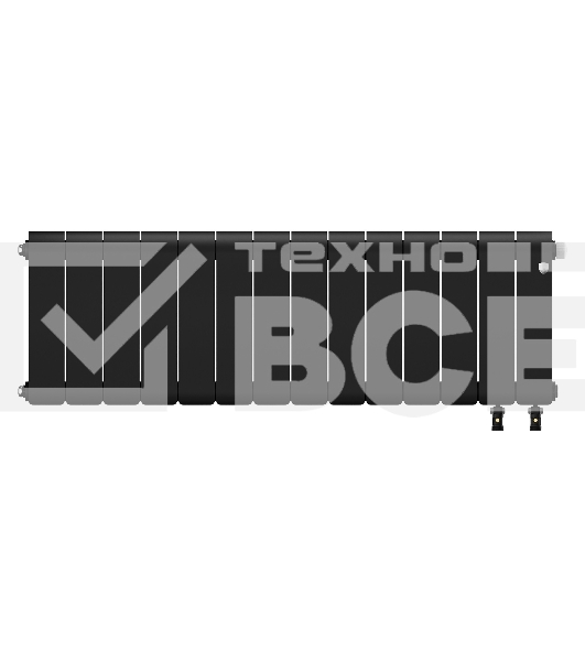 Радиатор биметаллический Royal Thermo Infinity 300 Noir Sable VR80 - 14 секц.