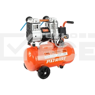 Компрессор поршневой безмасляный Patriot WO 24-220, 200 л/мин, 8 бар, 1250 Вт, 24 л, быстросъемный 1/4'