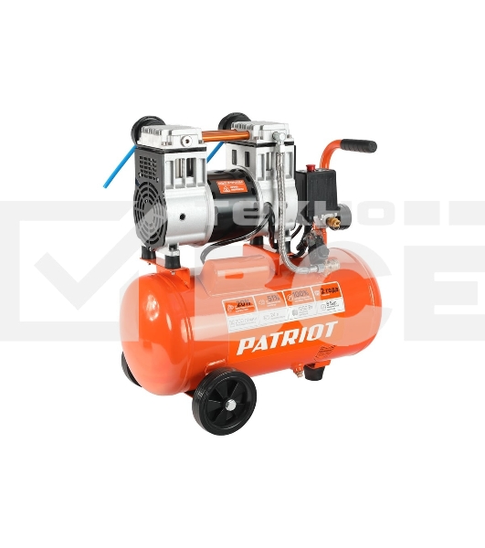 Компрессор поршневой безмасляный Patriot WO 24-220, 200 л/мин, 8 бар, 1250 Вт, 24 л, быстросъемный 1/4'