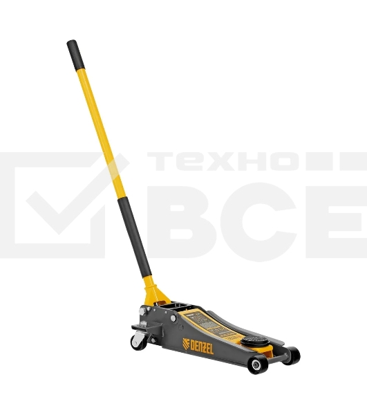 Домкрат Denzel 51252 гидравлический подкатной, 2,5 т, 85-430 мм, быстрый подъем, низкий подхват, проф.