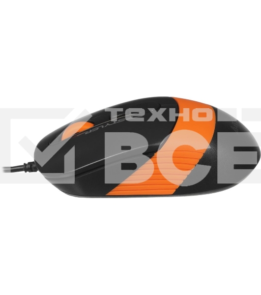 Мышь проводная A4Tech Fstyler FM10 черный/оранжевый, 1600 dpi, USB, кнопки - 4