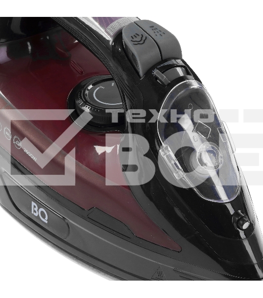 Утюг BQ SI1003 черный/винный/красный, 2600 Вт, 35 г/мин, 160 г/мин, 360 мл