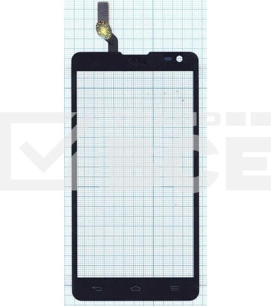 Сенсорное стекло (тачскрин) для LG Optimus L9 II D605, черное