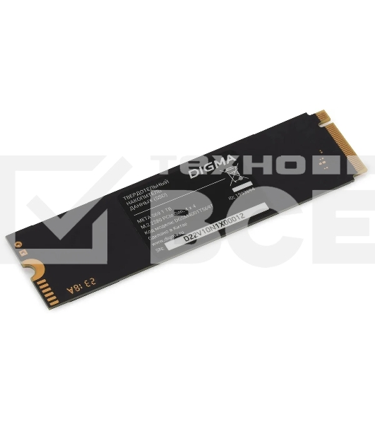 Накопитель SSD Digma Meta S69, 1ТБ, PCIe 4.0 x4, M.2 2280, NVMe, R/W 5200/4700