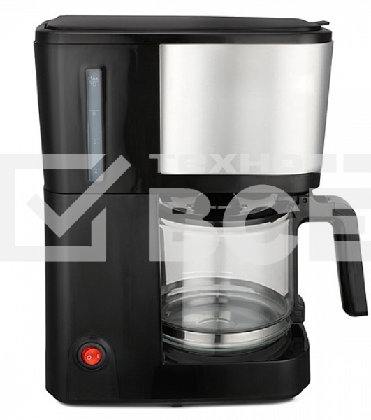 Кофеварка капельная BQ CM2007 стальной/черный, исп. кофе - молотый, 1.25 л, 750 Вт