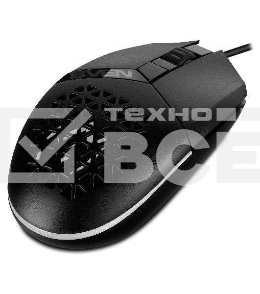 Мышь проводная SVEN RX-G735 черный, 4000 dpi, USB, кнопки - 6