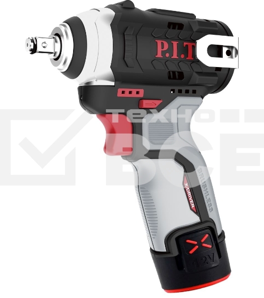 Гайковерт P.I.T. PIW12K-120A/2 аккум. патрон:квад.3/8