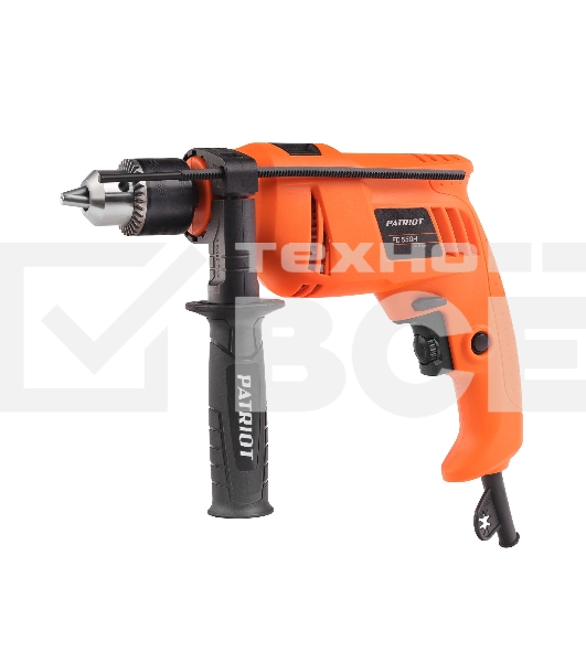 Дрель электрическая ударная PATRIOT FD 550H, 600Вт, 3000об/мин, 44800уд/мин, макс.диаметр сверления 13мм