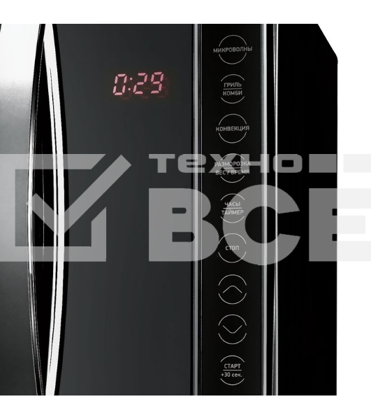 Микроволновая печь BBK 23MWC-881T/B-M черный, 23 л, 800 Вт, сенсор