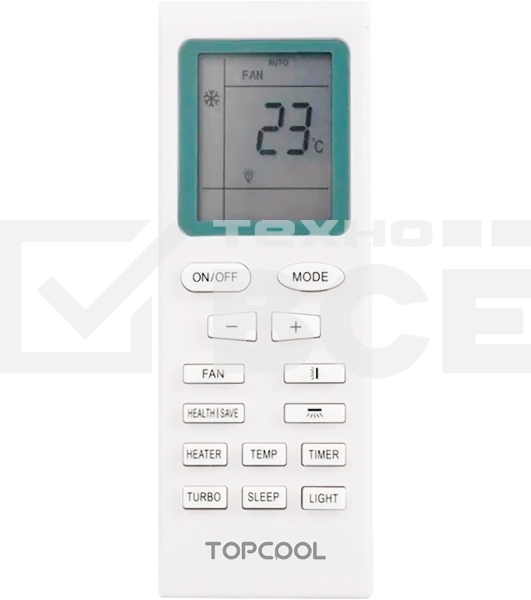 Кондиционер сплит-система TOPCOOL TR-09SBST1 9000 BTU, 25 м², 24 дБ, охлаждение, обогрев, осушение, белый