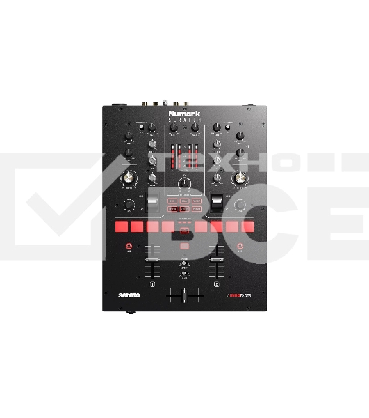 Микшерный пульт [SCRATCHXEU] Numark [Scratch] 2х канальный DJ микшер/контроллер для Serato, 8 пэдов, встроенные эффекты, 2 микрофонных входа с EQ и регуляторами громкости, USB