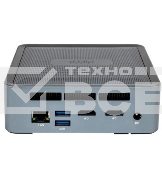 Мини ПК HIPER EXPERTBOX D20 Intel Core i5 1240P(1.7Ghz)/16384Mb/512PCISSDGb/noDVD/Int:Intel Iris Xe Graphics/BT/WiFi/war 1y/0.45kg/Тёмно-серый/Win11Pro + WiFi 6, BT 5.2,металл, VESA 75х75, 100х100
