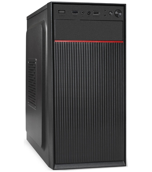 Компьютерный корпус Minitower ExeGate BAA-113-UNS350 (mATX, БП UNS350 с вент. 12см, 2*USB, аудио, черный)