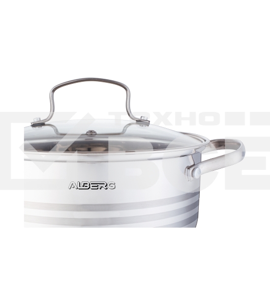 Кастрюля ALBERG AL-2133 Bonne Line с крышкой 6 л (Ø26 х 12.0 см)