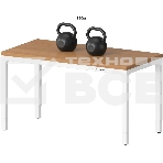 Стол для компьютера Cactus CS-ET-WWD столешница МДФ, белый дуб молочный каркас белый, фото13