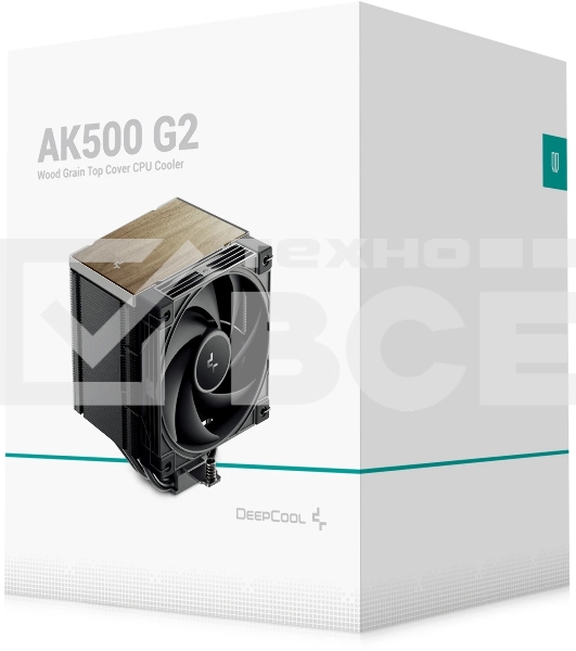 Кулер для процессора DEEPCOOL AK500 G2 LGA1851/1700/1200/115X/AM5/AM4 (9шт/кор, TDP 240W, PWM, Fan 120мм, 5 тепл. трубок, Copper Base, Wood-grain top cover, черный) RET (R-AK500G2-BKNNMN-GJD)