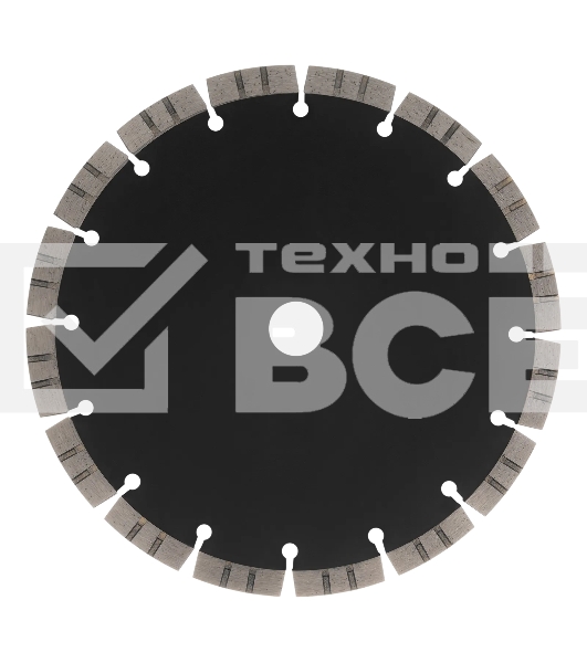 Диск алмазный отрезной Denzel HWD92 ф230 х 22,2 мм, сегментный, сухое резание