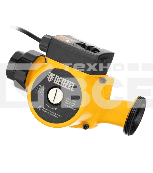Циркуляционный насос Denzel CP32-6, напор 6 м, 70 л/мин, 1 м кабель, монт. длина 180 мм