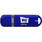 Флешка USB MORE CHOICE МФБ128 Blue (4620202558978), 128GB, USB 3.0, R/W 25/15, синий, фото 1