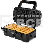 Вафельница Kitfort КТ-1674 1200Вт черный/серебристый, фото 1