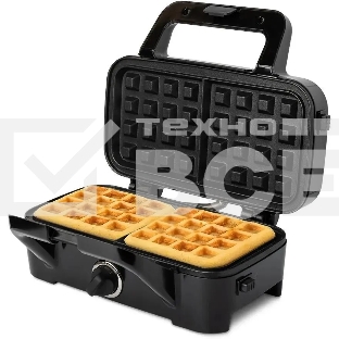 Вафельница Kitfort КТ-1674 1200Вт черный/серебристый