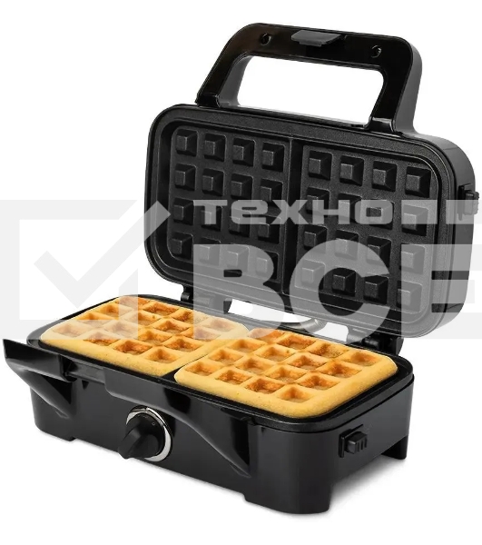 Вафельница Kitfort КТ-1674 1200Вт черный/серебристый