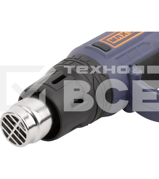 Фен технический MAX-PRO MPHG2001 2000 Вт, 60/350/600°C, 500 л/мин, 0,76 кг, резиновый кабель, резиновые вставки, кор.