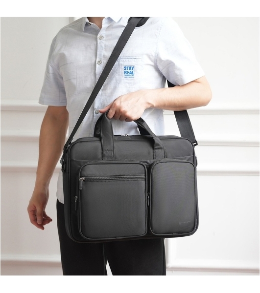 Сумка для ноутбука Lamark L266, 16” полиэстер, темно-серый