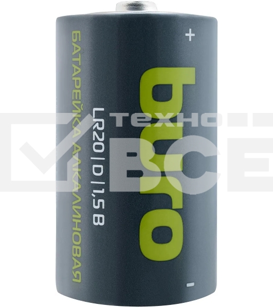 Батарея Buro Alkaline LR20 D 18000mAh (2шт) блистер, 1.5 В