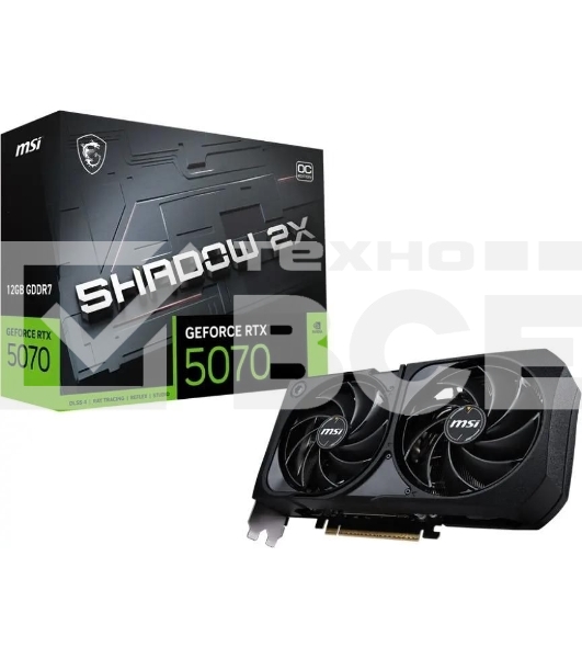 Видеокарта MSI RTX5070 SHADOW 2X OC 12GB GDDR7 192bit 3xDP HDMI 2FAN RTL