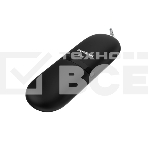 Флеш диск Maxvi SF 8GB  USB 2.0 black, монолит с колпачком, soft touch, фото 1