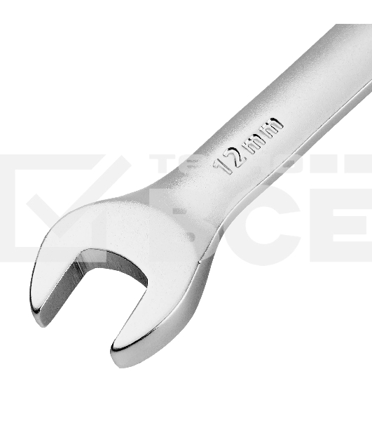 Ключ комбинированный трещоточный Denzel 14706 12 мм, CrV, матовый хром