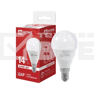 Лампа светодиодная LED-ШАР-VC 14Вт 230В E14 4000К 1330лм IN HOME 4690612047843