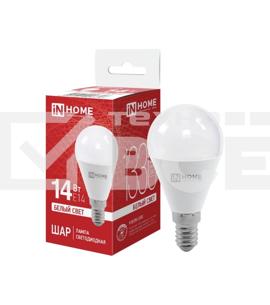 Лампа светодиодная LED-ШАР-VC 14Вт 230В E14 4000К 1330лм IN HOME 4690612047843