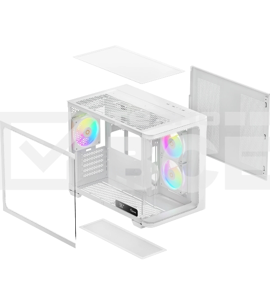 Компьютерный корпус Ocypus Iota C50 WH Curve ARGB Digital (Iota-C50-WHD300CD-GL)