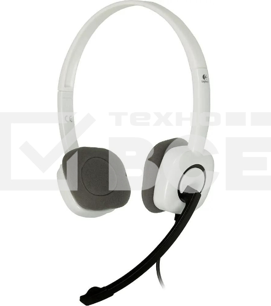 Гарнитура проводная с микрофоном Logitech H150 белый накладные оголовье (981-000350)