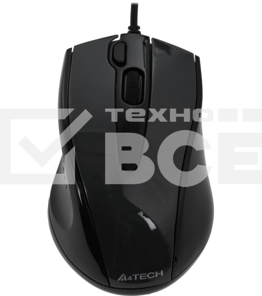 Мышь проводная A4Tech N-500FS черный, 1200 dpi, USB, кнопки - 4