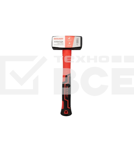 Кувалда Rexant 12-8131 с фибергласовой обрезиненной рукояткой, 1500 г