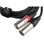Кабель аудио FORCE FLC-19/31/8' TRS mini Jack - 2xXLR, высококачественный стерео, используется для подключения смартфонов к микшерам и аудио интерфейсам, диаметр 6 мм, профессиональные металлические разъемы, длина 3 м, фото2