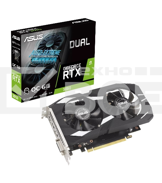 Видеокарта Asus DUAL-RTX3050-O6G NVIDIA GeForce RTX 3050 6Gb 96bit GDDR6 PCI-E 4.0 1507/14000 DVIx1 HDMIx1 DPx1 HDCP Ret